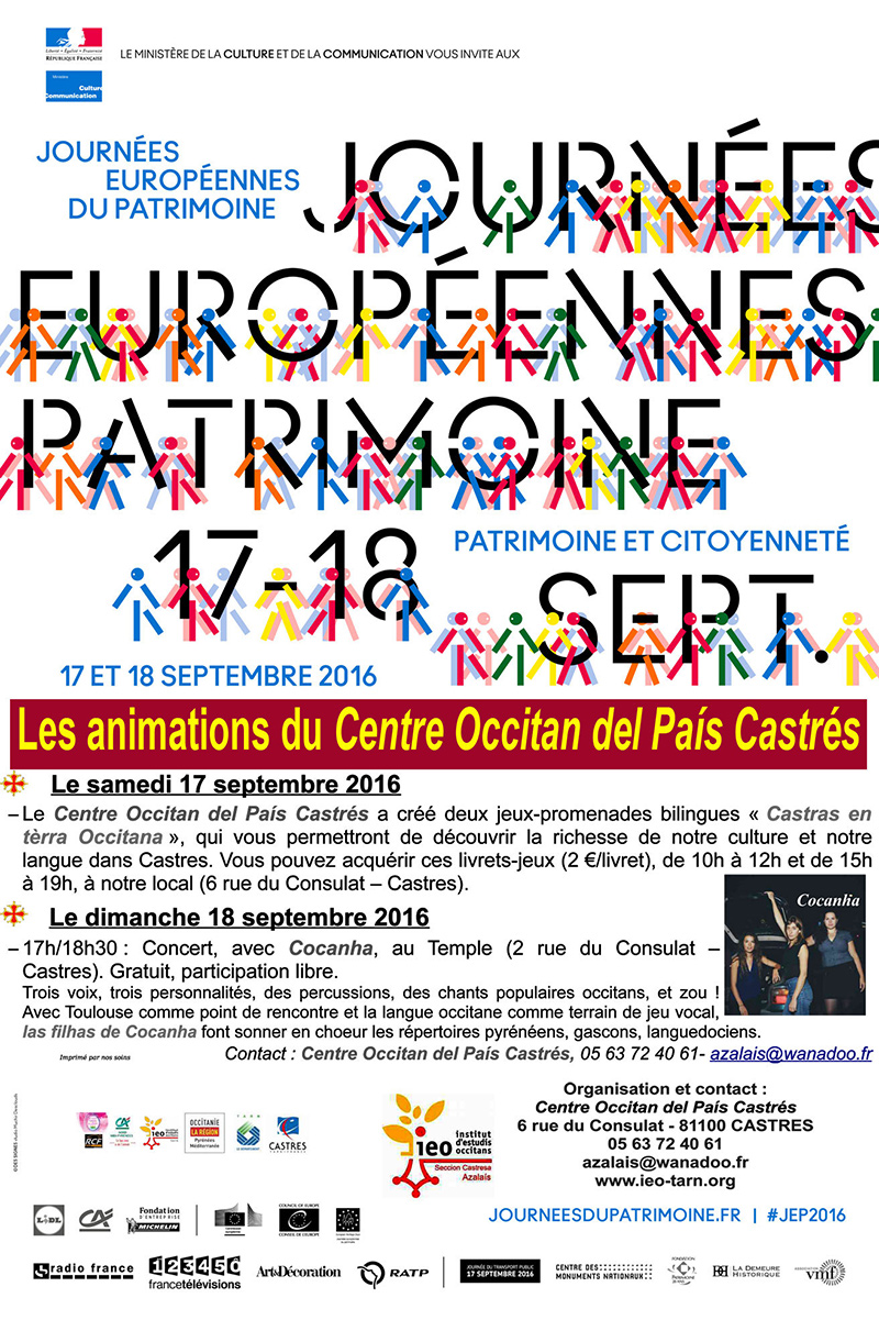  Journées du Patrimoine avec le Centre Occitan de Castres