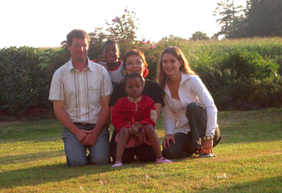 Tamara et sa famille d'accueil