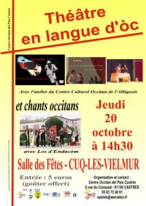 Théâtre en langue d'òc à Cuq-Les-Vielmur (81)
