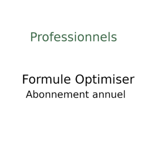 Formule Optimiser - Abonnement annuel