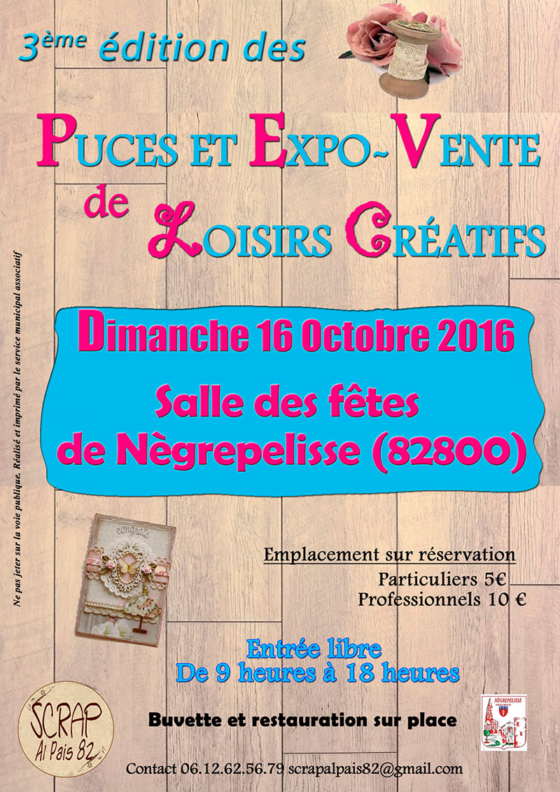 Puces et Expo-Vente de Loisirs Créatifs - Nègrepelisse (82)