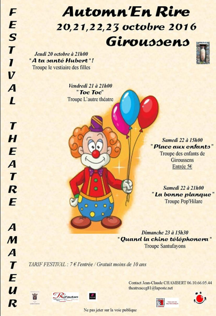 Festival de Théâtre amateur à Giroussens (81)