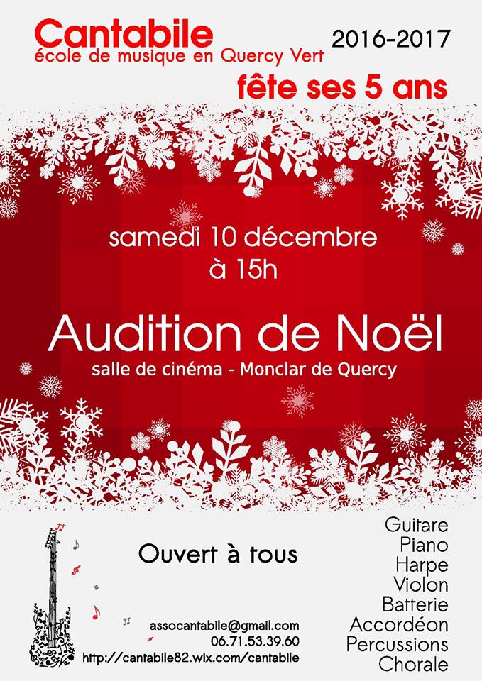 Audition de Noël Cantabile - Monclar de Quercy (82)