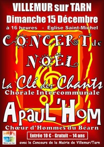 Concert de Noël à Villemur sur Tarn (31)