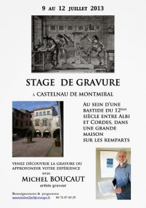 Stage de Gravure avec 2 JOL à Castelnau de Montmiral (81)