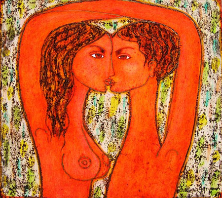 Levan Mosiahvili - Nude Lovers - 50x50 - 2005