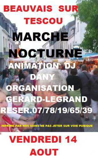 Marché Nocturne … à Beauvais sur Tescou (81) PARLONS EN