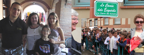 On apprend l'occitan à l'école ! - Jean Cambon inaugure "Lo Camin dels esquiròls". - Tous les enfants des écoles ont assisté à l'inauguration du "Camin dels esquiròls".