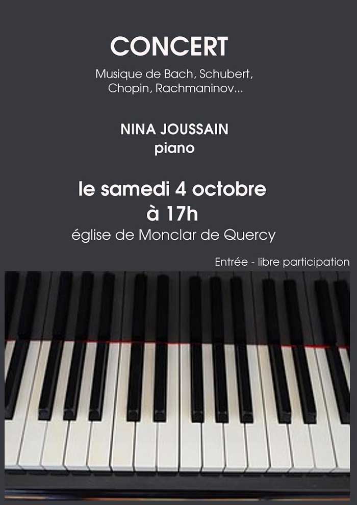Nina Joussain en concert à Monclar de Quercy (82)