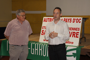 M. le Maire, Frédéric Kerestedjian et Robert Linas, organisateur, Président d'Autriche et Pays d'Oc.